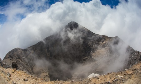 Crater of volcano Bromo at sunrise time.  Indonesiaの写真素材