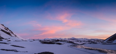 Winter mountains during a beautiful sunset. Kazakstan Tuyuk-suの写真素材