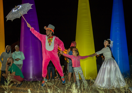 Portrait of three beautiful girls with festive make-up, hairstyle and dress.のeditorial素材