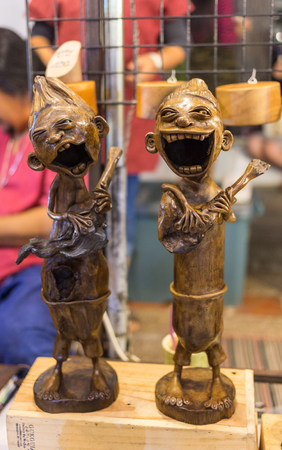 BANGKOK/THAILAND - FEBRUARY 10 2016: Ancient bronze statuette of the god Shiva on the marcket.のeditorial素材