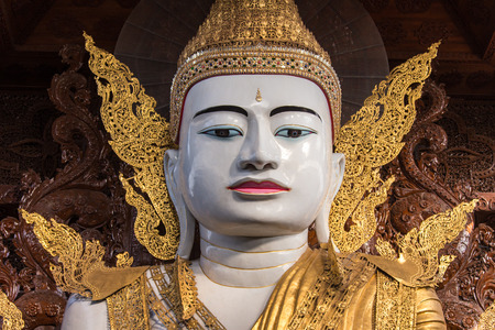 holy colorful Buddha in the Thailand temple.の写真素材