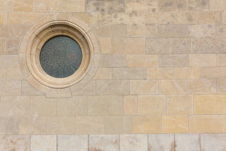 Closeup of a Rose Window Church.の写真素材