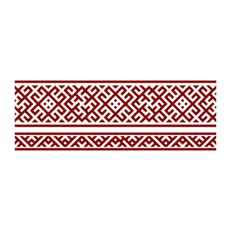Traditional embroidery. Vector illustration of ethnic seamless ornamental geometric patterns for your designのイラスト素材
