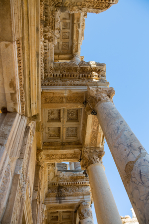 Selcuk, Izmir - Turkey. 25 November 2014. Celsus Library. The Ancient City of Ephesus in Selcuk, Izmir - Turkeyの写真素材