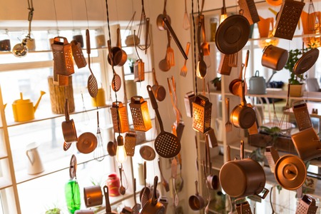 kitchen utensils hanging