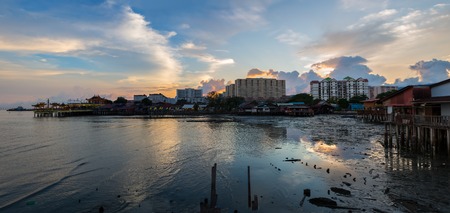 Fishing village at Crab Island, selangor Malaysiaの写真素材