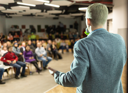 Speaker at Business Conference and Presentation. Audience at the conference hall.の写真素材