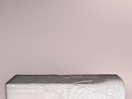 Pedestal Front View minimal podium modern space object clean simple design white 3d render stone light masonryの写真素材