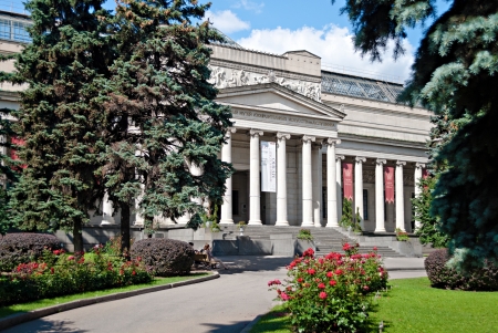 MOSCOW - AUGUST 19  The Pushkin Museum of Fine Arts on August 19, 2012 in Moscow  This is one of the largest museums of European art in Russia のeditorial素材