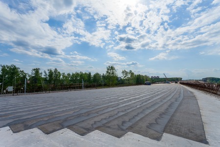 Elevated road constructionのeditorial素材