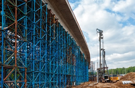 Scaffolds for the elevated roadのeditorial素材