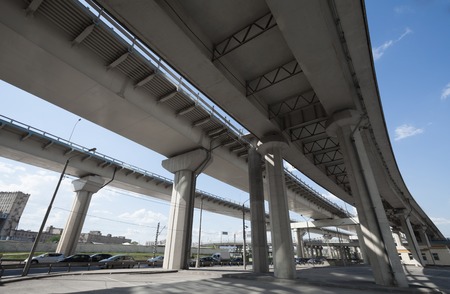 Fragment of the transport interchange in Moscow-city, Russiaの写真素材