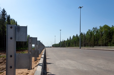 Unfinished road impingement on the new roadの写真素材