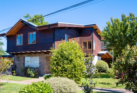 Chilean upper middle class house in Valdiviaのeditorial素材