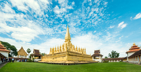 Lao temple landscape view during day timeのeditorial素材