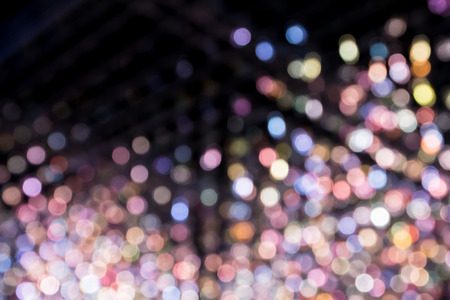 Closeup of the abstract multicolor light bokeh background