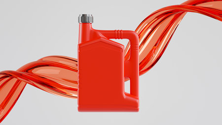 3d render of engine oil bottle for product displayの写真素材