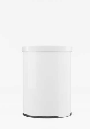 3d render of white bottle on for product displayの写真素材