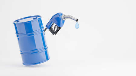 3d render of oil barrel with nozzle for business conceptの写真素材
