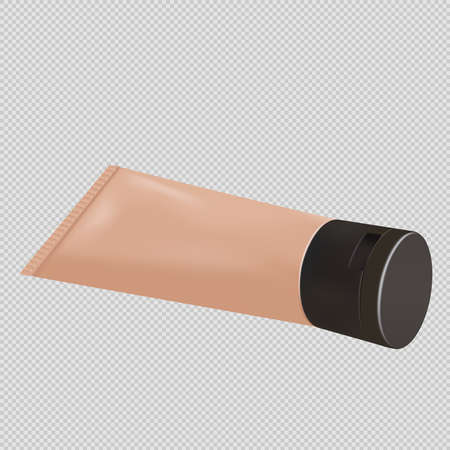 Cosmetics Bottle on transparent background.のイラスト素材