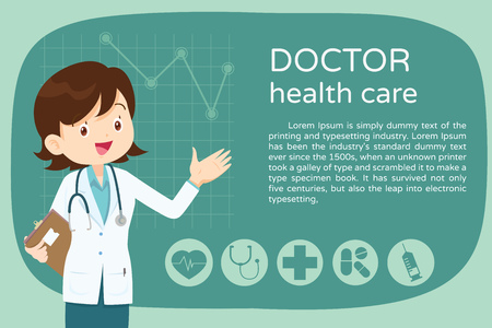 Doctor presentation for Banner,layout template,cover,ad.,posterのイラスト素材