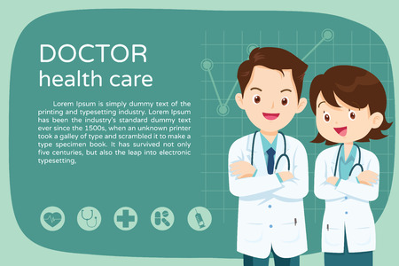 Doctor presentation for Banner,layout template,cover,ad.,posterのイラスト素材