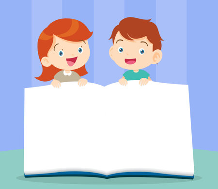 teacher with Boy and girls learning.children reading with Back to School Concept educationのイラスト素材