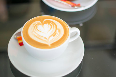 latte coffeeの写真素材