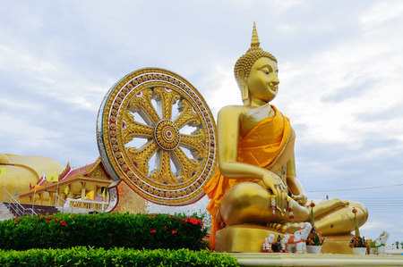 ANG THONG, THAILAND- July 10, 2016 : The Great Buddha of Thailand . The Buddha is the largest in Thailand measuring 92 meters in height .Wat Muang  in Ang Thongのeditorial素材