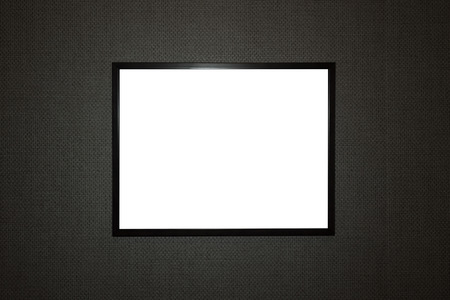 Frame white background on wallの写真素材