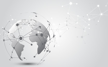 Global network connection World map abstract technology background global business innovation concept

のイラスト素材