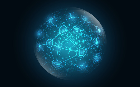 Global network connection abstract technology background global business innovation concept

のイラスト素材
