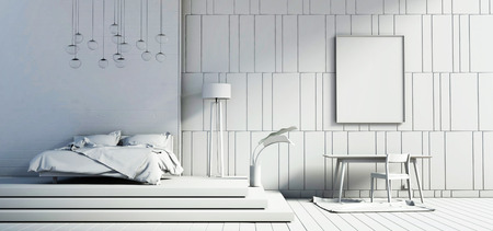 bedroom interiors loft light shadow