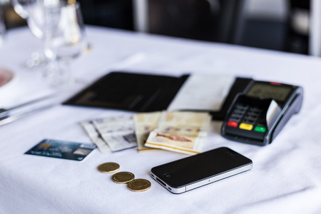 Mobile payment, also referred to as mobile money, mobile money transfer, and mobile wallet generally refer to payment services operated under financial regulation and performed from or via a mobile device.の写真素材