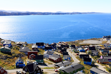 Colourful houses, Qaqortoq, Greenland, Europe