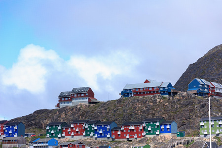 Colourful houses, Qaqortoq, Greenland, Europe