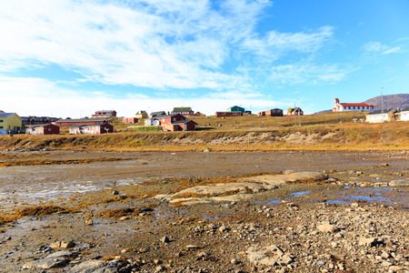 Colourful houses, Nasaq, Greenland, Europeのeditorial素材
