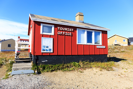 Colourful houses, Nasaq, Greenland, Europeのeditorial素材