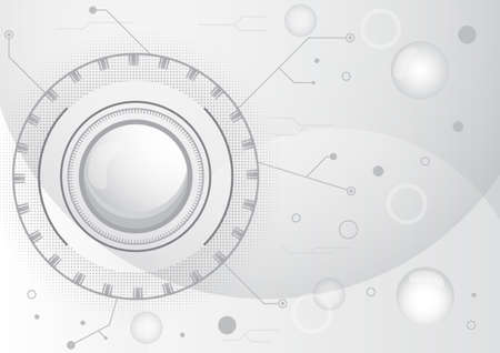 White circle. Abstract futuristic technology backgroundのイラスト素材