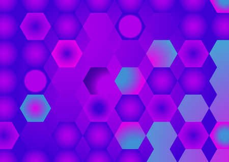 Colorful geometric pattern. Gradient hexagon background