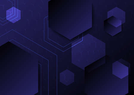Abstract modern background. Blue pattern hexagon shapes design. Vector illustrator