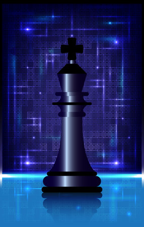 Vertical screen glitch template. Glowing floor for product showing. Digital pixels noise blue lines. Podium for rendering object. Computer bug effect. Editable strokeのイラスト素材