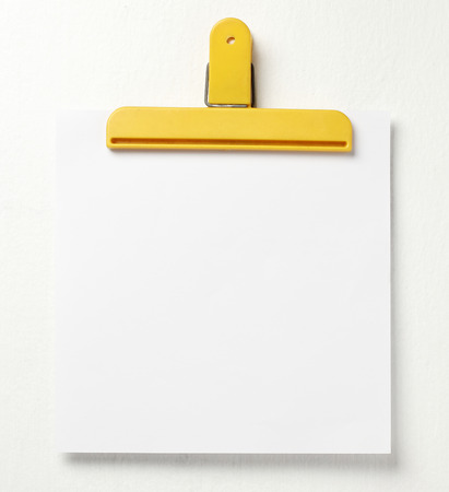 Blank White paper clipの写真素材