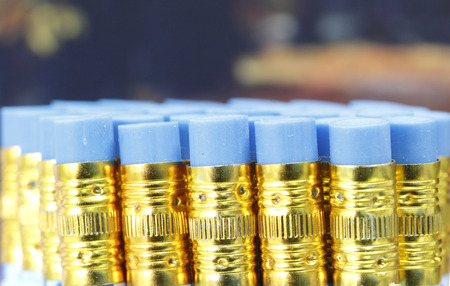 Rubber of Pencils Closeup shot