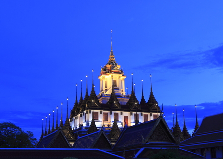 Iron Temple in Twilight : Bangkok Thailand