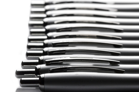 Gray Pens Line upの写真素材