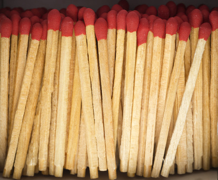 Matches in The Box closeup shot