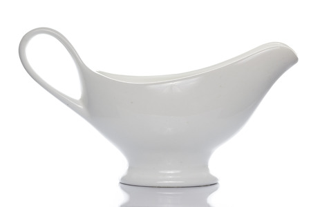 White Cream Cup on White backgroundの写真素材