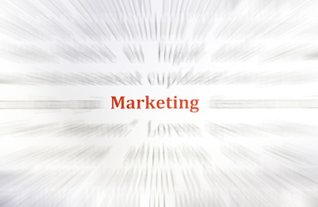 Marketing in Red text with Zoom Burst Effectの写真素材