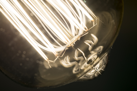 Vintage Light Bulb Closeup macro shotの写真素材